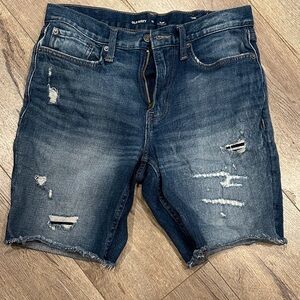 Old Navy Men's Blue Ripped Jean Shorts